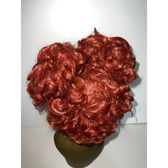Women's Red Brown Curly Short Wig Cosplay Halloween Costume Party Hocus Pocus - Picture 8 of 14